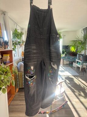 Authentic Painter's Overalls 3XL | Artsy Splatter Distressed Wide Leg